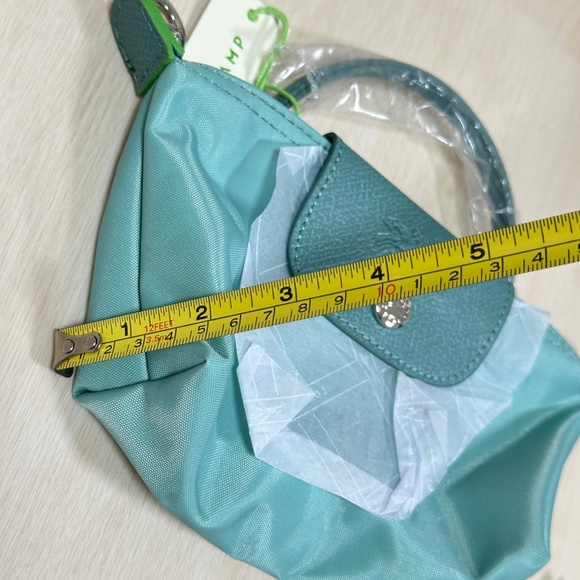 * NWT Longchamp le pliage Lake Sea Green Turquoise Mini Micro Crossbody Hand Bag - Picture 10 of 10